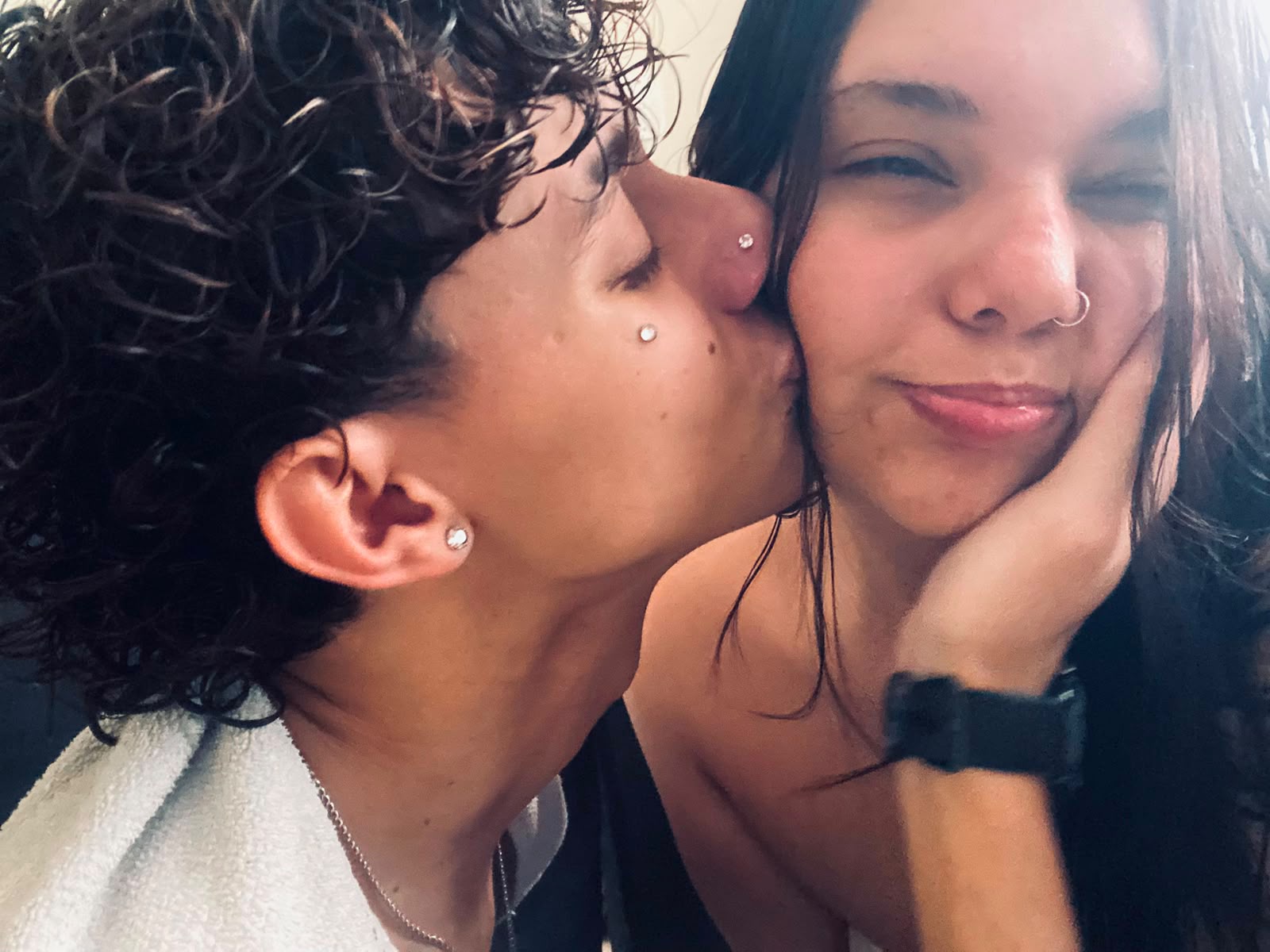 Nosso primeiro banho juntinhos